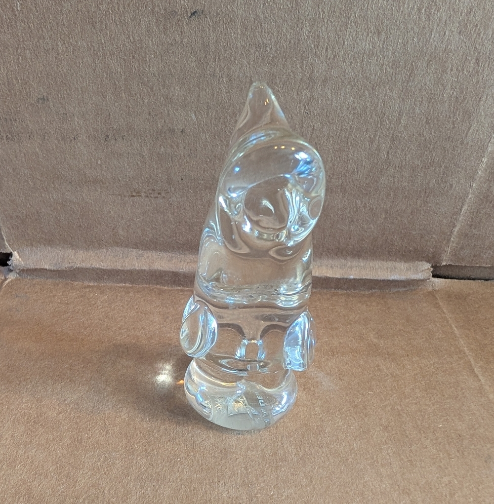 💥SALE💥 Vintage Clear Blown Glass Art Inuit Figurine